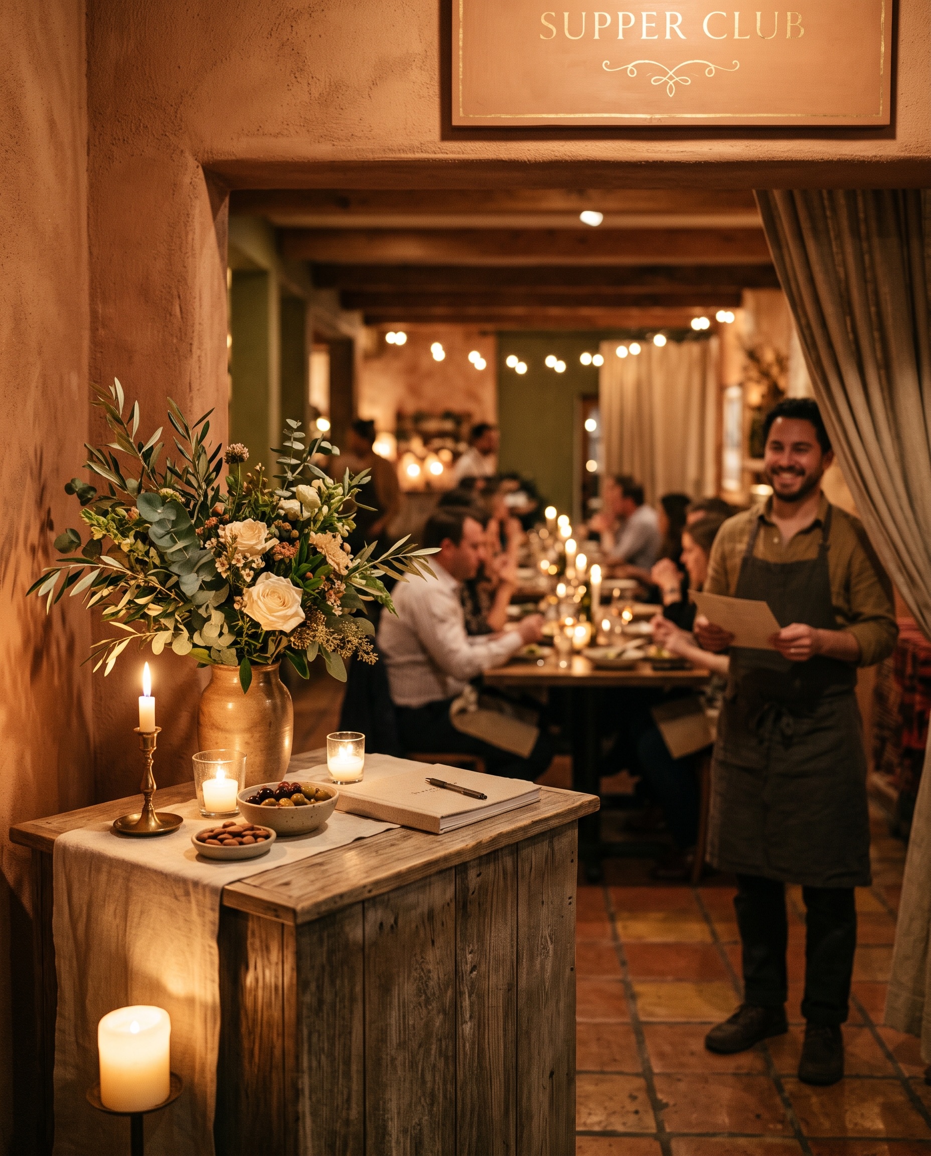 The warm welcome at Casa Blanca's entrance