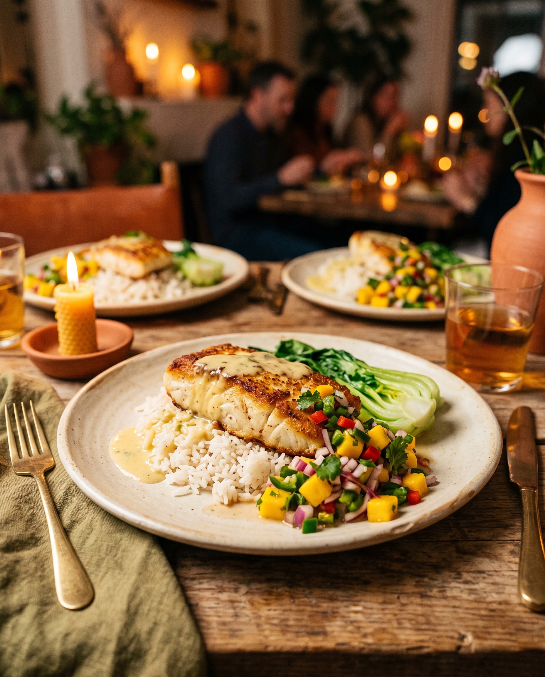 Pan-seared grouper