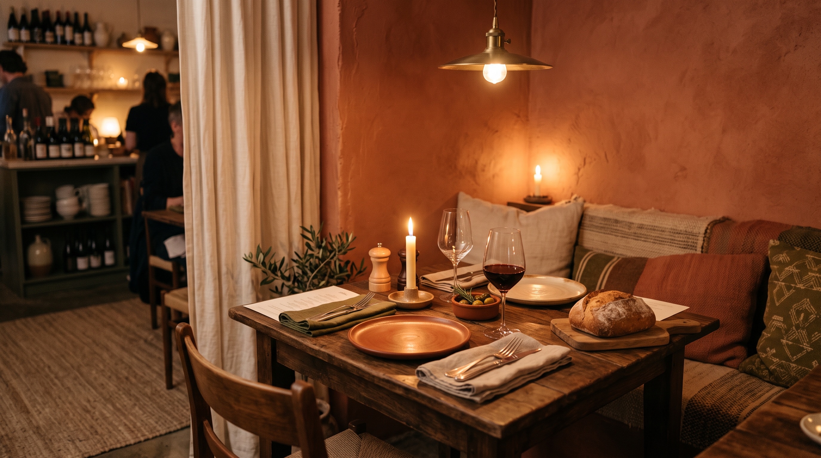 Casa Blanca dining room ready for guests